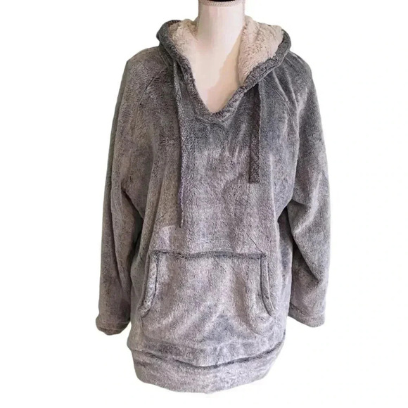 Even softer than it looks! Green tea size L EUC hoodie with front pouch - Picture 2 of 7